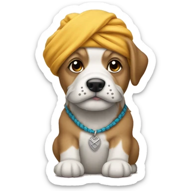 cachorro de turbante sticker