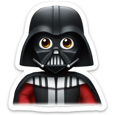 61-year-old African American male dressed as Darth Vader sticker