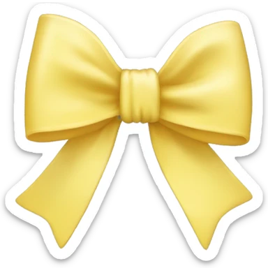 Light yellow bow sticker