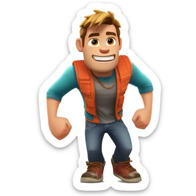 Male Wreck-it ralph in subway surfers sticker