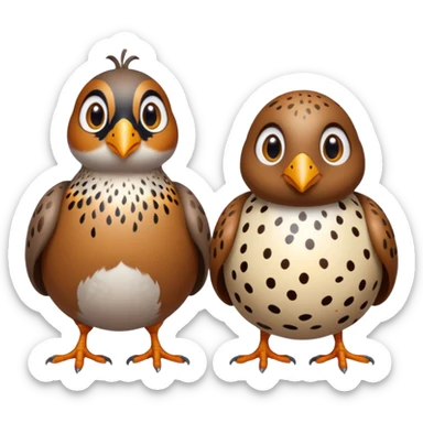 can you make a quail and quail egg emoji and it must face on the front sticker