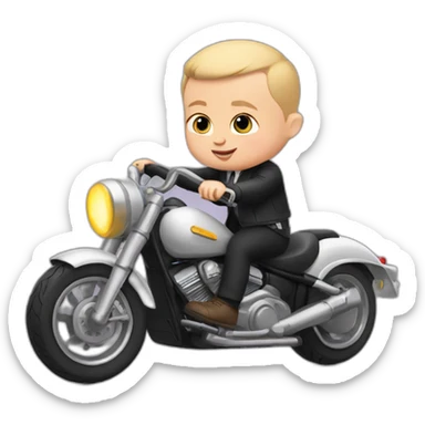 Boss baby riding motorbike sticker