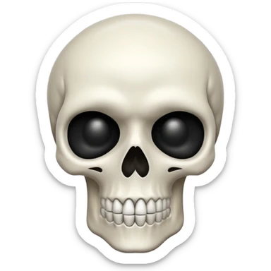 skull emoji with alternate expression sticker