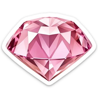 rose gold diamond gemstone with pink hues sticker