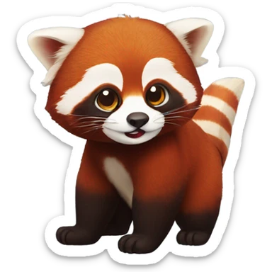 Red panda sticker