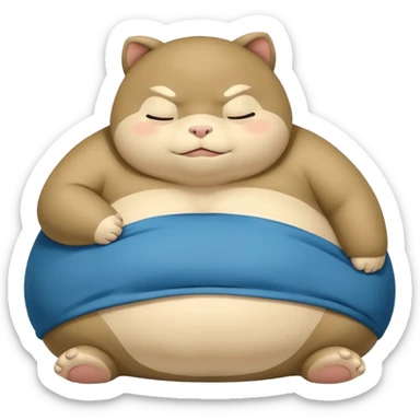 snorlax, try to preserve the character as simple as possible sticker