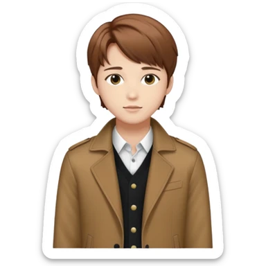 Felix from Stray Kids, K-pop idol with brown hair sticker