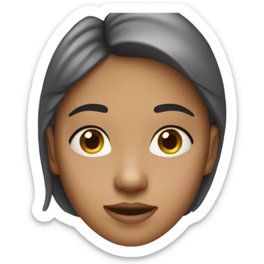 Nose cast on girl sticker