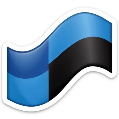 Bandera con tres líneas la de arriba con azul o azul oscuro el del medio blanco y la de abajo negro sticker