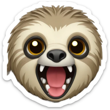 enraged sloth sticker