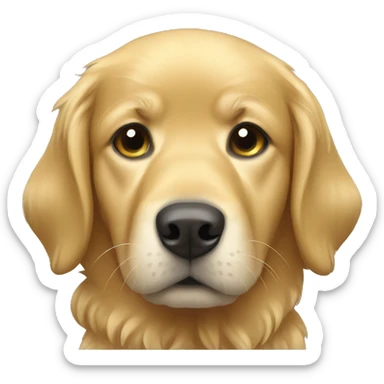golden retriever wearing hoodie sticker