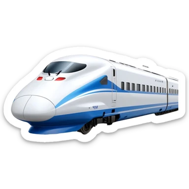 High-Speed Train (Shinkansen) - JR East (Model Year: 2021) (Iconic colour: White with blue) sticker