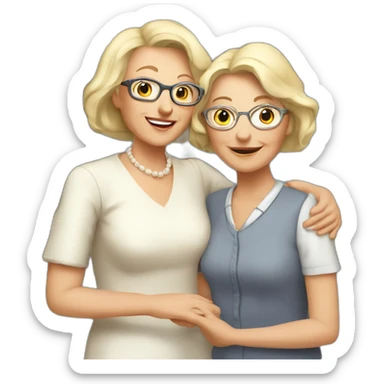 School Reunion with older lady teacher sticker