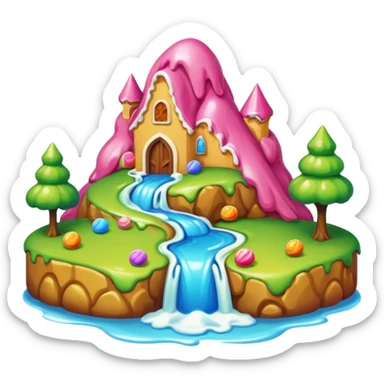 melting candy renaissance landscape sticker