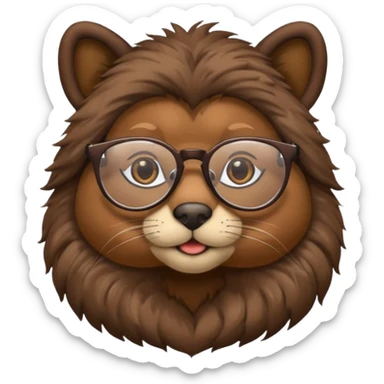 animal wtih glasses and body sticker