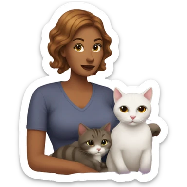 Mommy an cat sticker