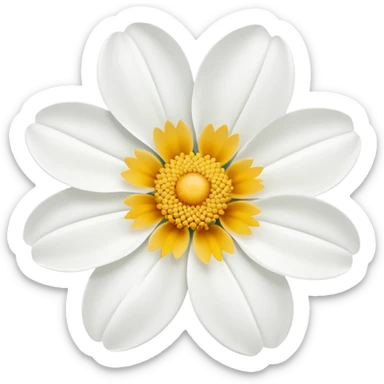 White Flower  sticker