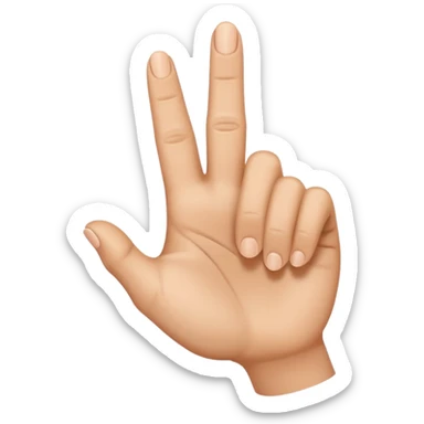 dedo señalando abajo sticker