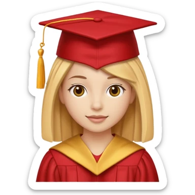 knitting hat that wear on graduation year from university sticker