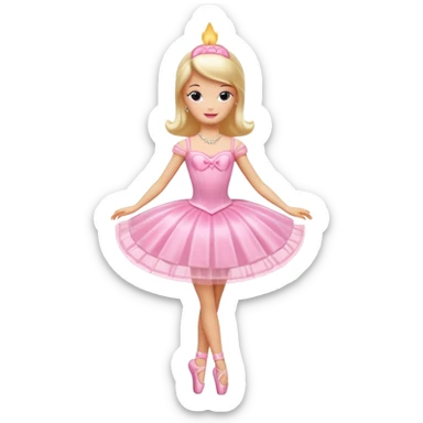ballerina barbie candle sticker