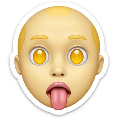 Doing the tongue out trend with the circle head one the normal yellow head make the 4th one better sticker