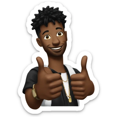 21 savage doing a thumbs up sticker