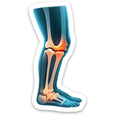 knee xray side view sticker