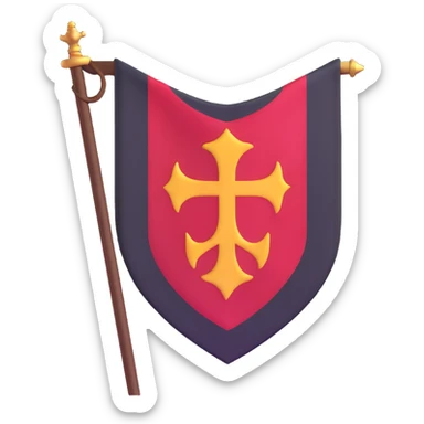 medieval flag banner sticker