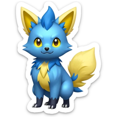 Manectric-Zorua-Yamper-Fakémon-hybrid-creature (full body)  sticker