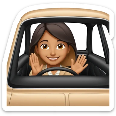 bengali girl saying thank you in black car sticker