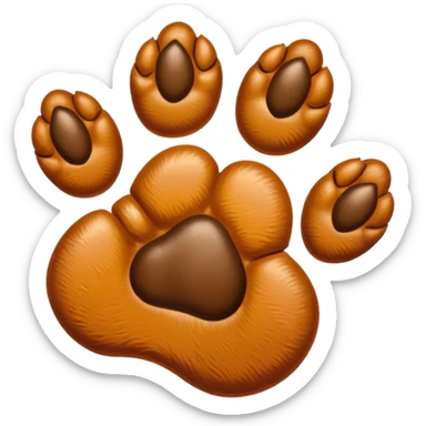 Dogs foot emoji sticker