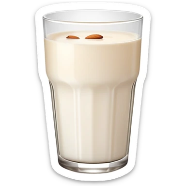 Glass of almond milk sticker