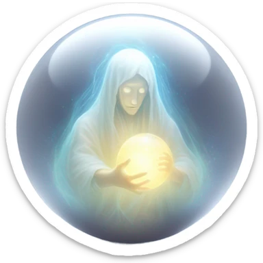 astral projection inside a ball sticker