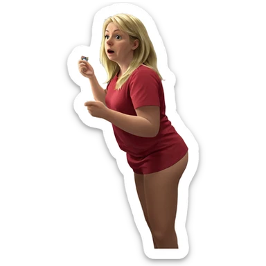 blonde girl in bathroom mirror sticker