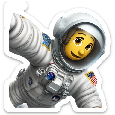 Astronaut in space  sticker