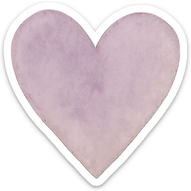 purple heart, watercolor art style, soft edges, no text, transparent background sticker