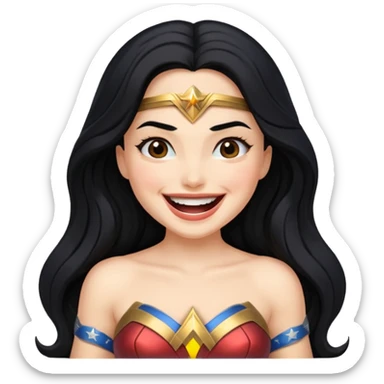 Wonder Woman laughing sticker