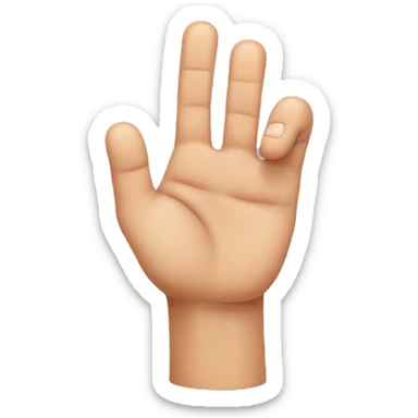 Three fingers up. Thumb index and middle finger  sticker