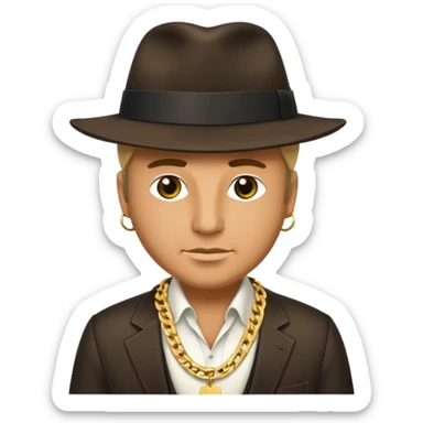 Ola tudo bem que um gangster rico boss sticker