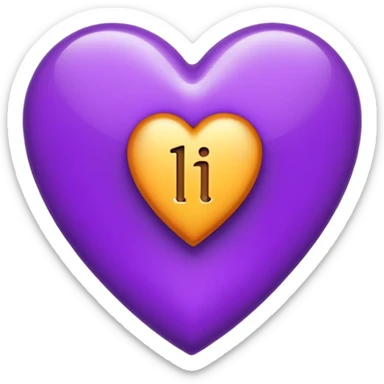 The Letter “i” inside a Purple Heart sticker