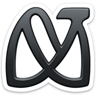 hebrew letter ayin, bold, clear sticker