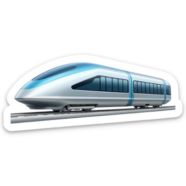 Train with realistic details, Maglev train style. sticker