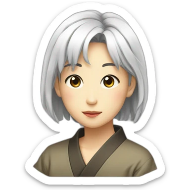 japonais qui lit un manga sticker