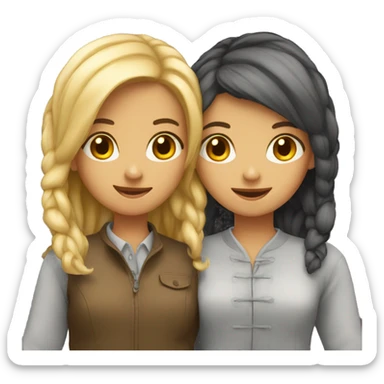 Two girl lovers  sticker