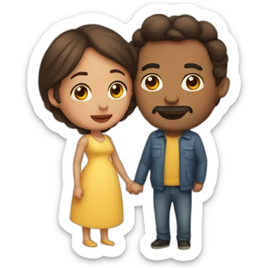 pareja embarazada  sticker