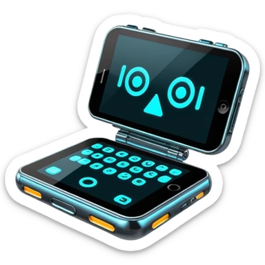 Shiny advanced futuristic Cyberpunk gadget sticker