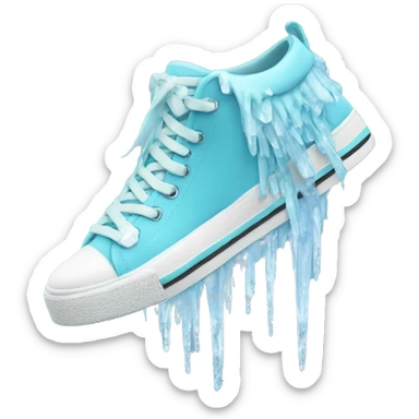 frozen sneaker with icicles sticker