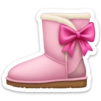 Uggs with a pink bow sticker