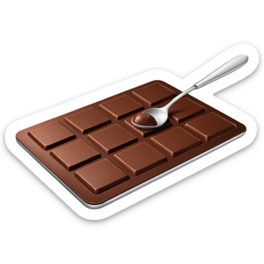 une tbalette de chocolat emballé dans de l'aluminium sticker