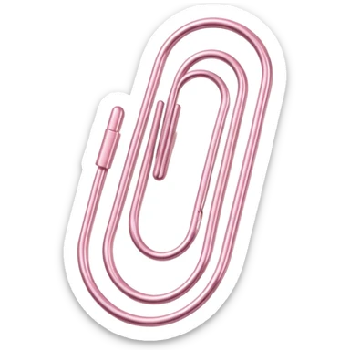 pastel pink paper clip sticker